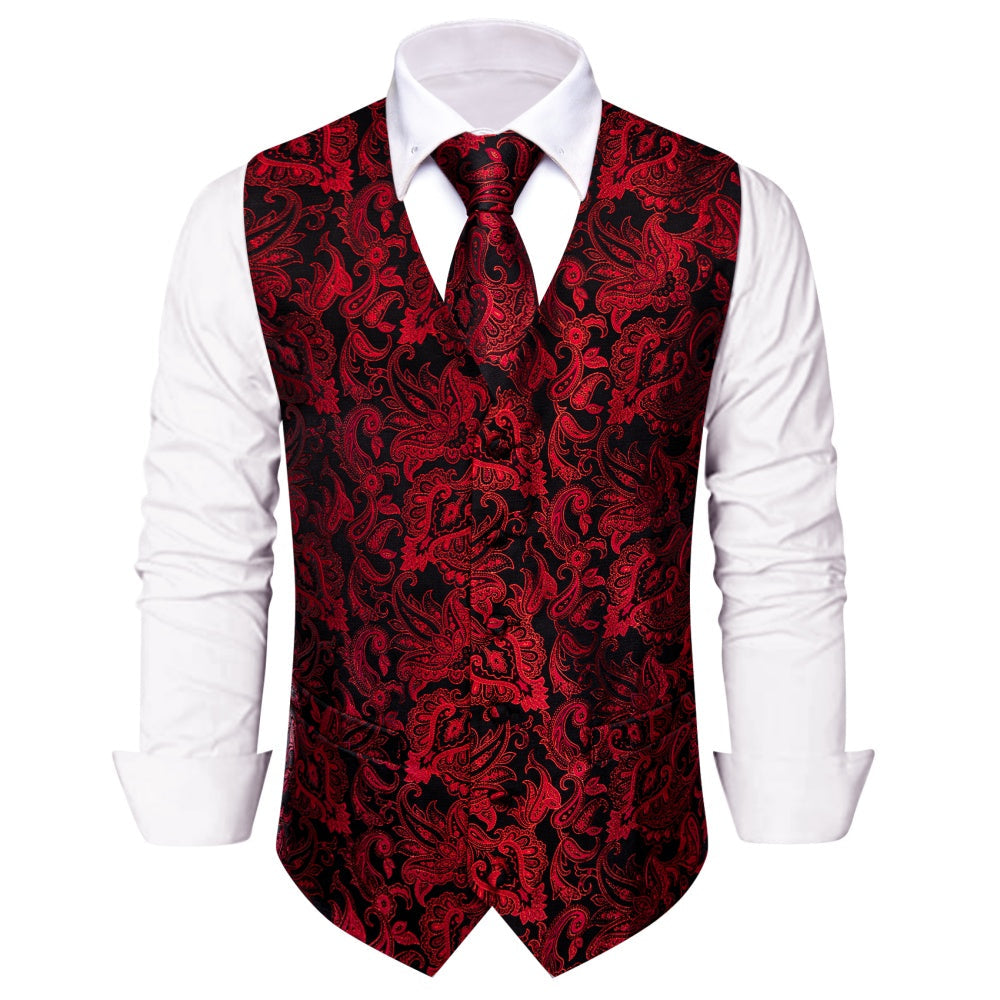 GentCrest Red Paisley Vest Set - Image 2