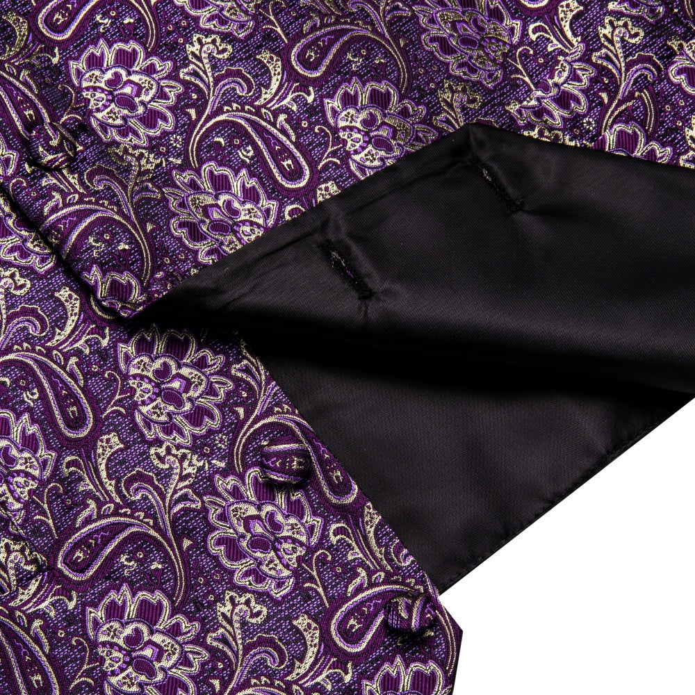 GentCrest Purple Paisley Vest Set - Image 5