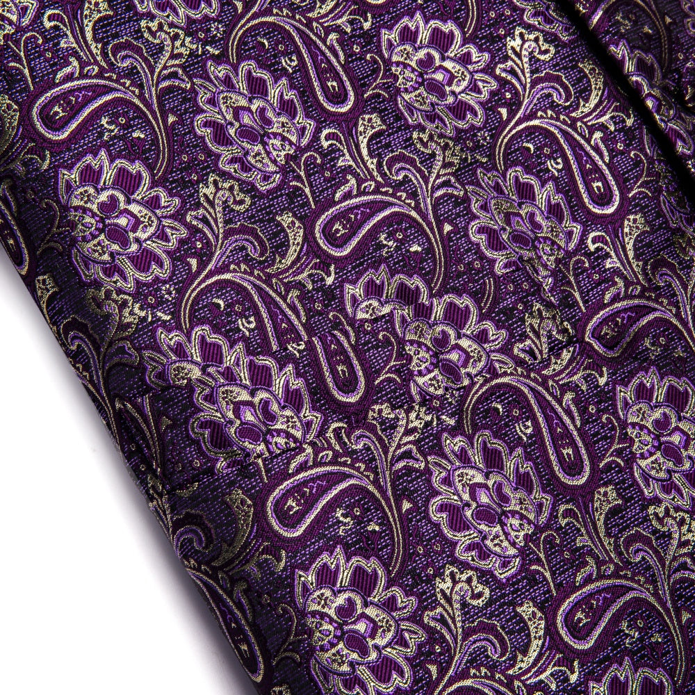 GentCrest Purple Paisley Vest Set - Image 4