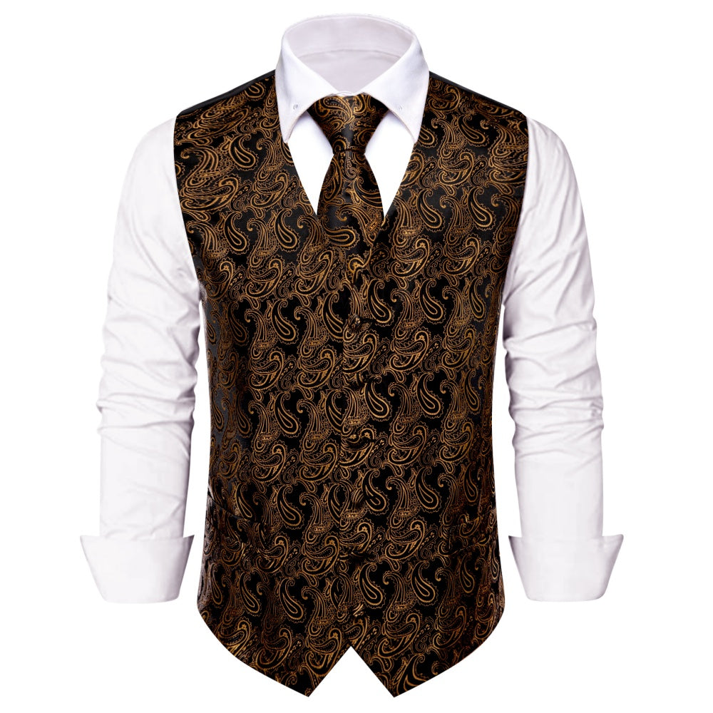 GentCrest Brown Paisley Vest Set - Image 2