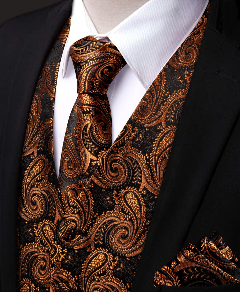 GentCrest Black Paisley Vest Set - Image 3