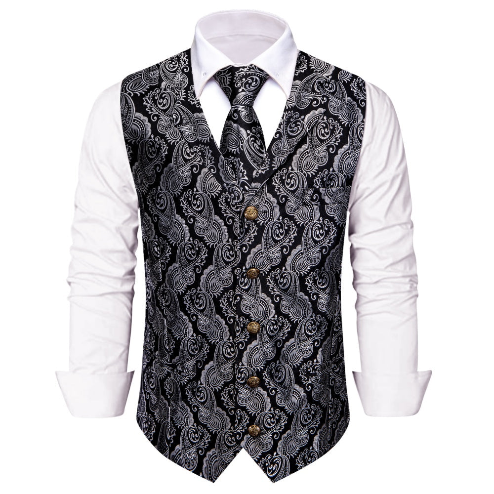 GentCrest Black Paisley Vest Set - Image 2