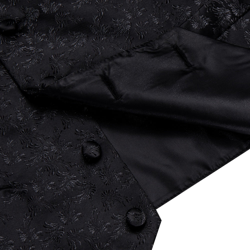 GentCrest Black Floral Vest Set - Image 4