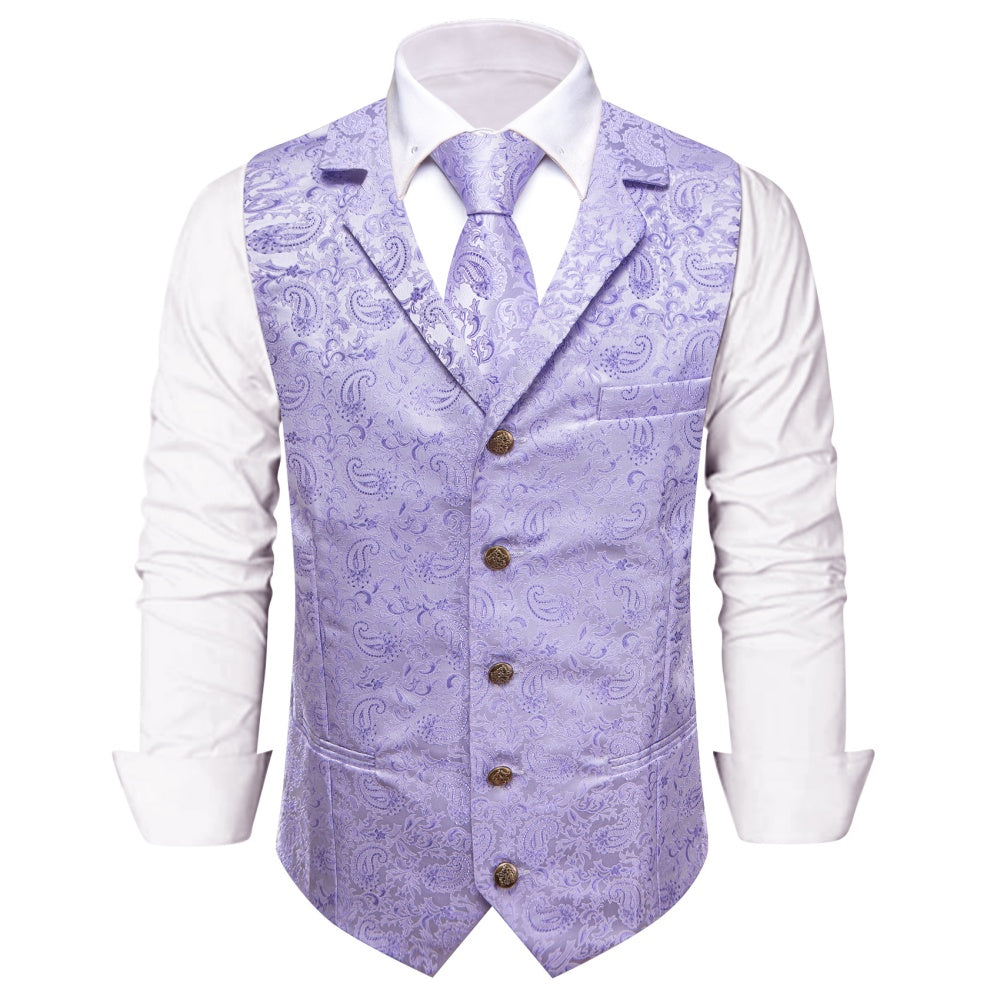 GentCrest Purple Paisley Vest Set - Image 2
