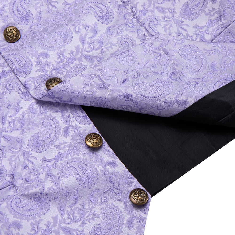 GentCrest Purple Paisley Vest Set - Image 4