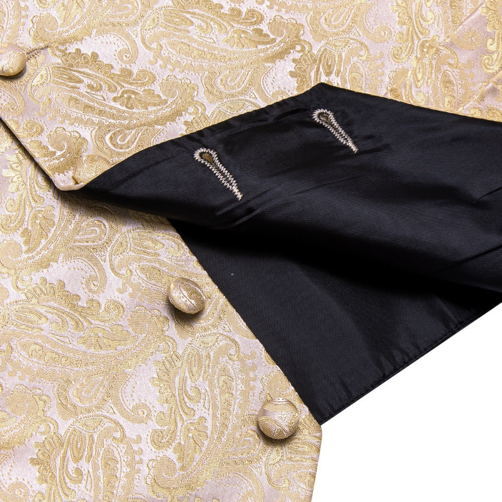 GentCrest Champagne Paisley Vest Set - Image 5