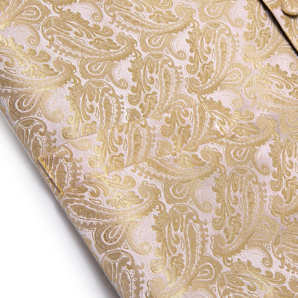 GentCrest Champagne Paisley Vest Set - Image 4