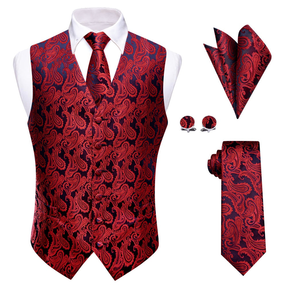 GentCrest Black Paisley Vest Set - Image 5
