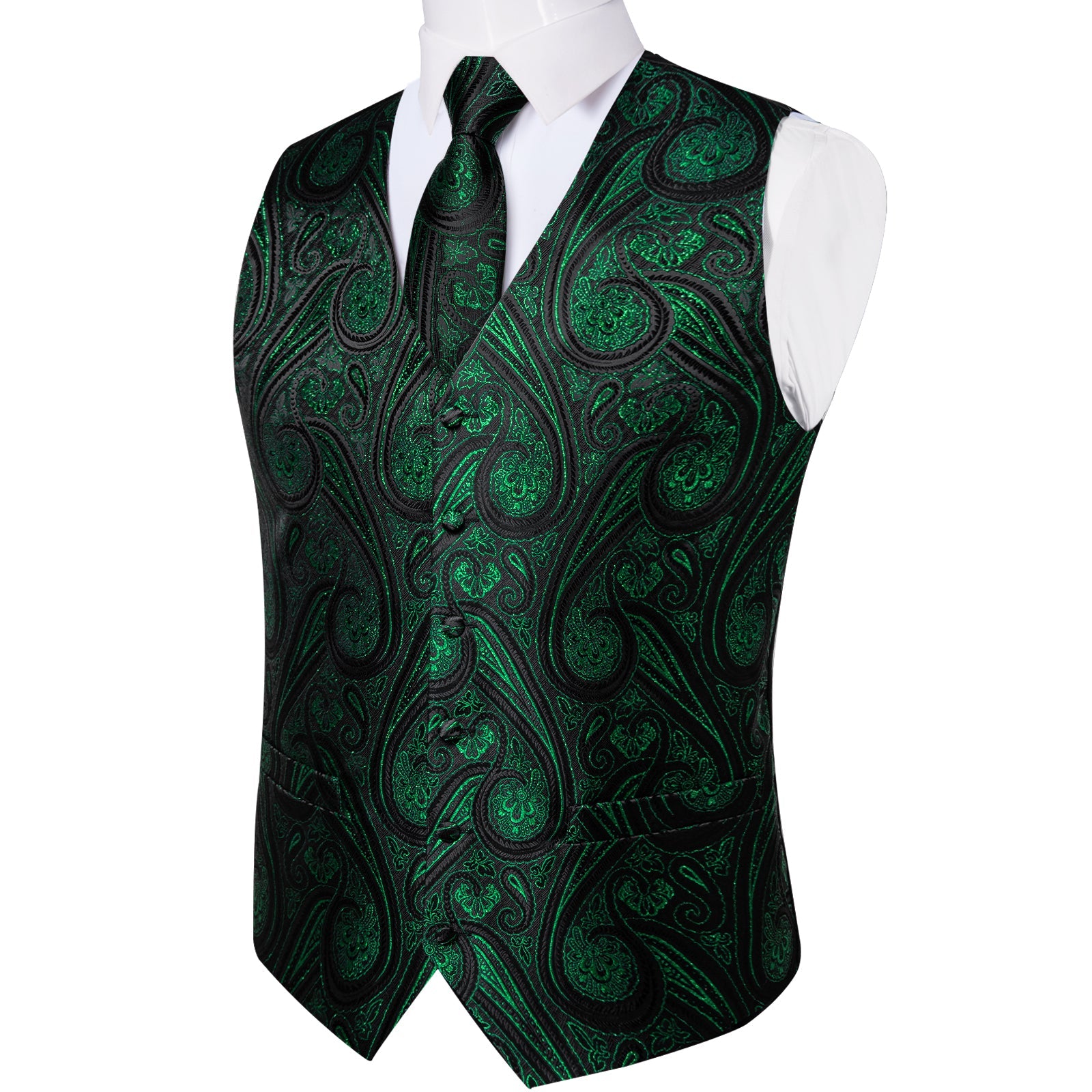 GentCrest Black Paisley Vest Set - Image 4