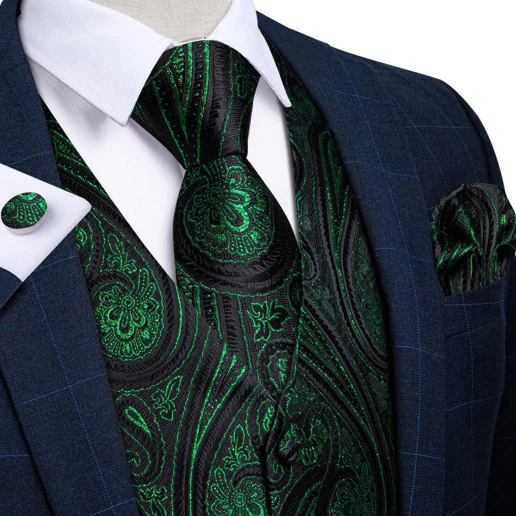 GentCrest Black Paisley Vest Set - Image 1