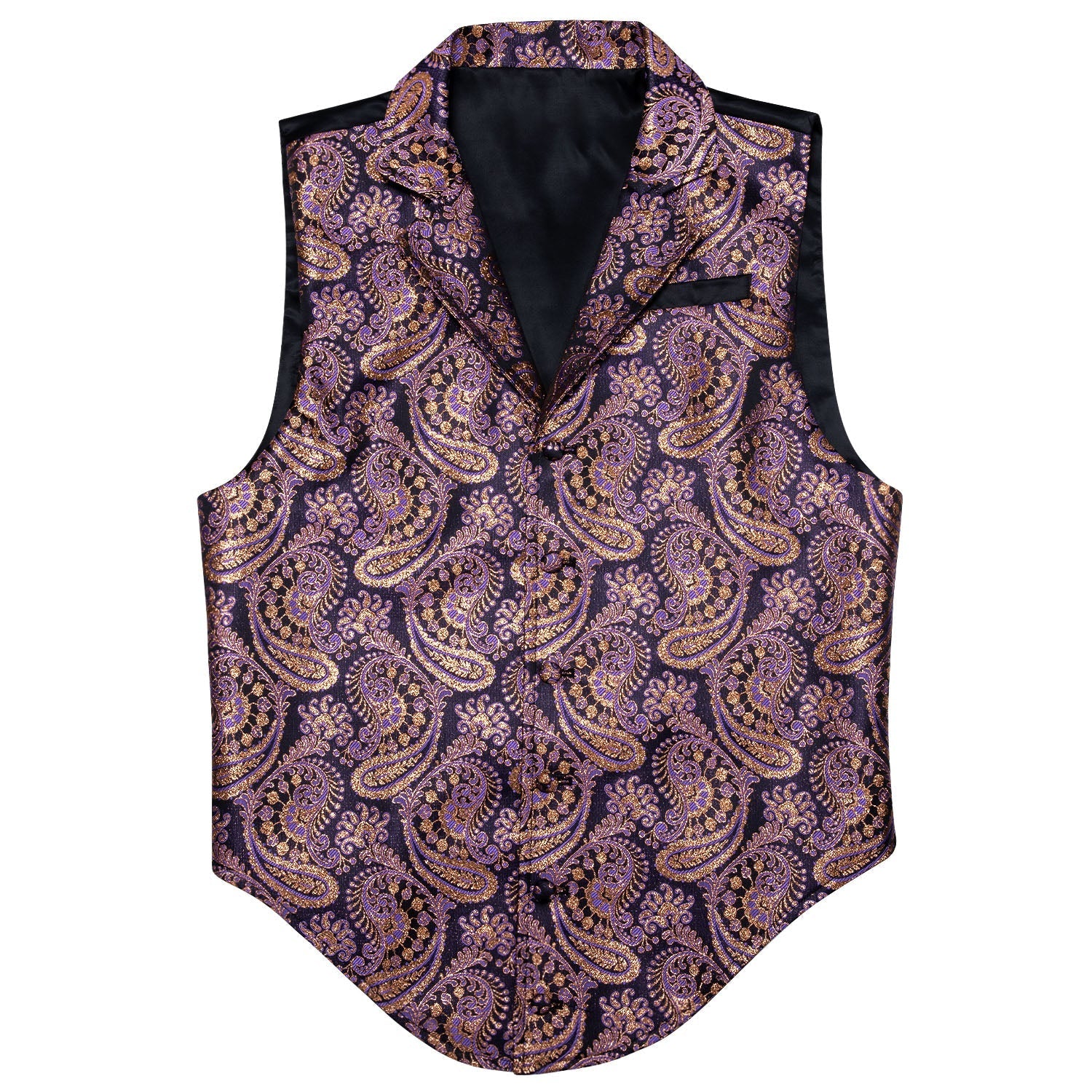 Purple and Gold Paisley Vest Set - GentCrest
