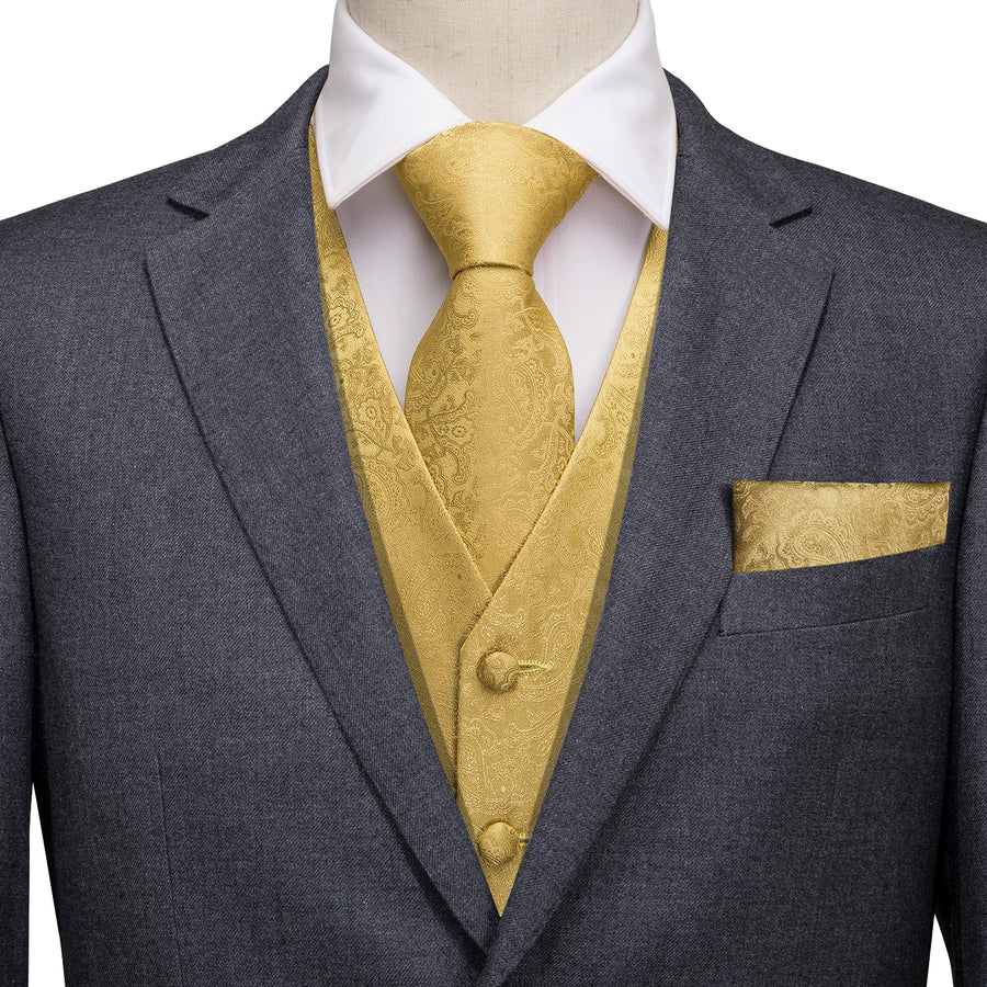 GentCrest Gold Paisley Vest Set - Image 1