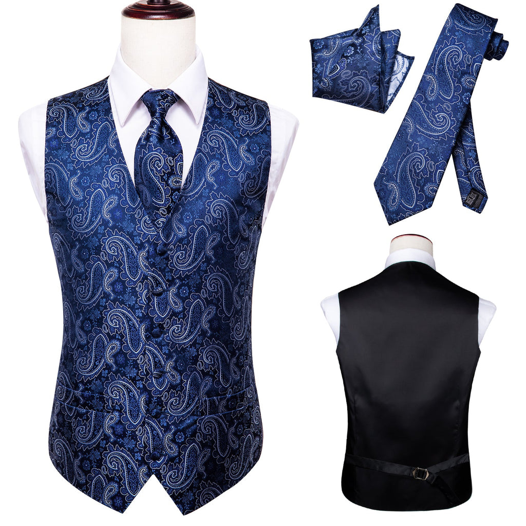 GentCrest Blue Paisley Vest Set - Image 6