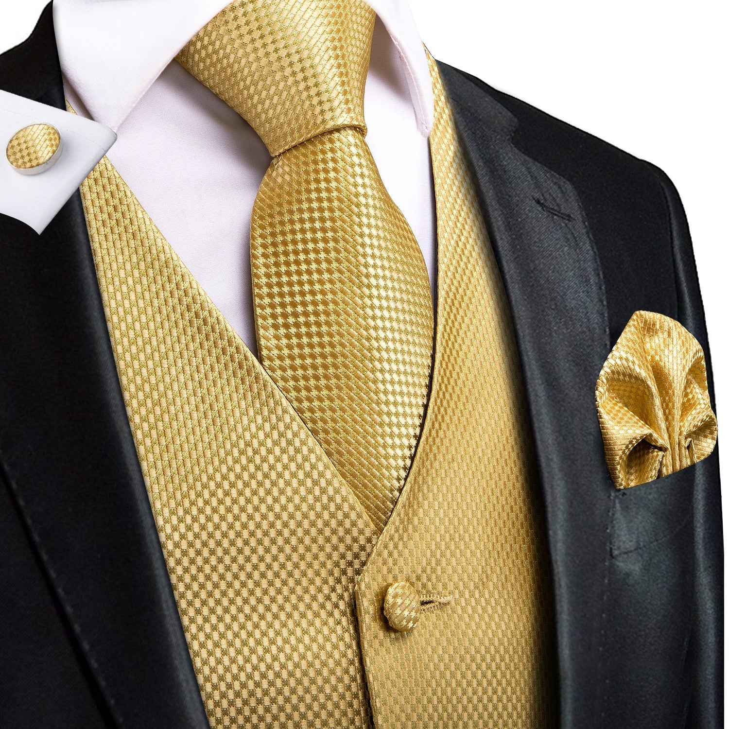 Champagne Snake Skin Vest Set - GentCrest