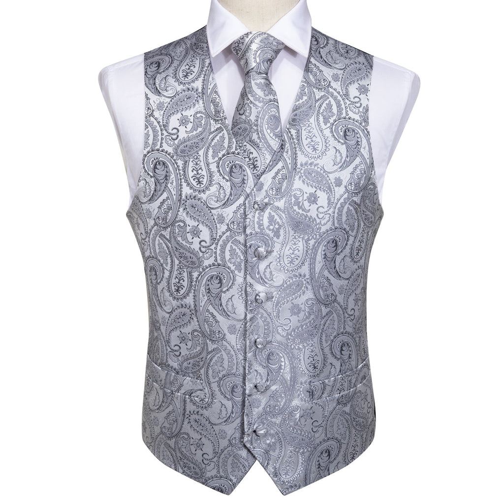 GentCrest Silver Paisley Vest Set - Image 2