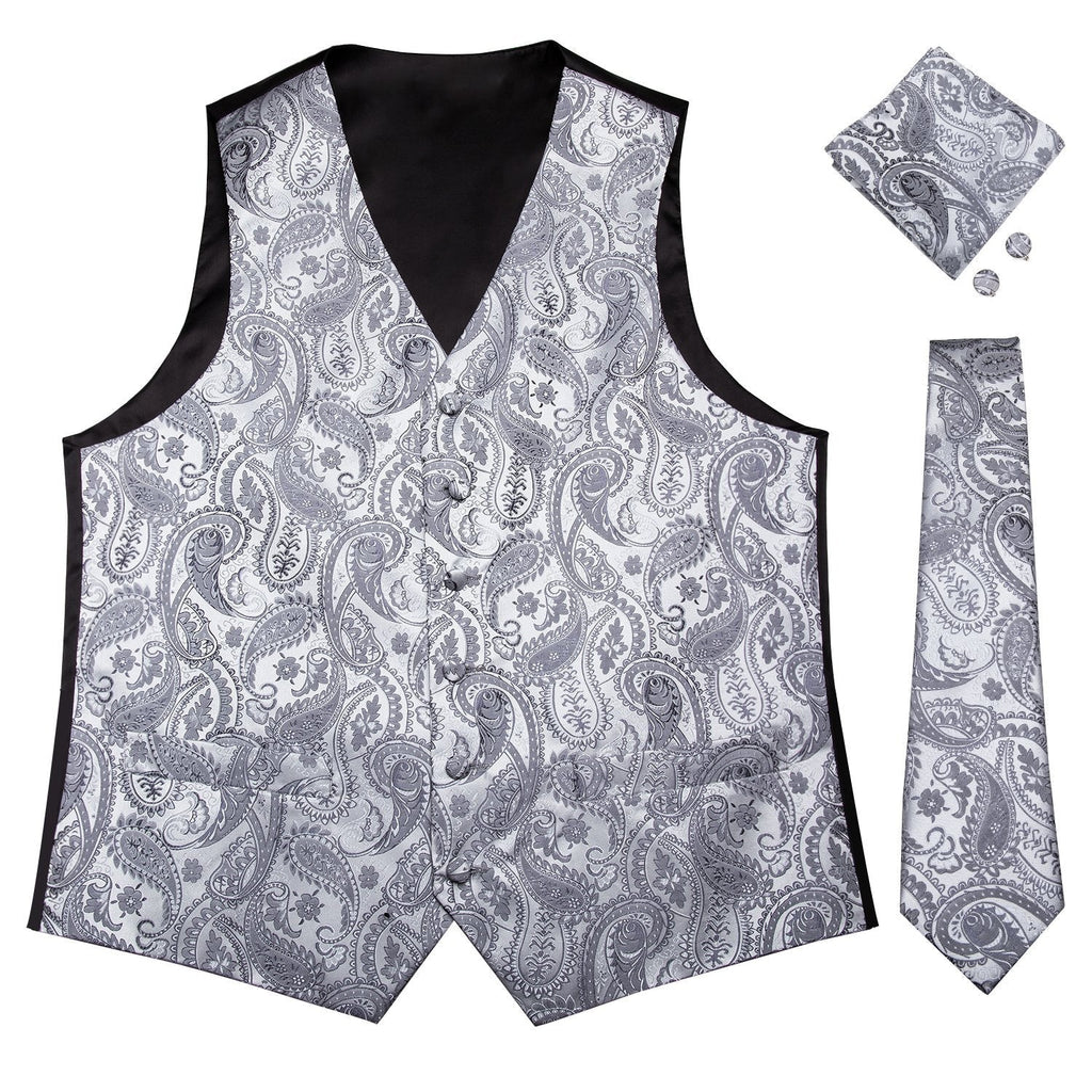 GentCrest Silver Paisley Vest Set - Image 5