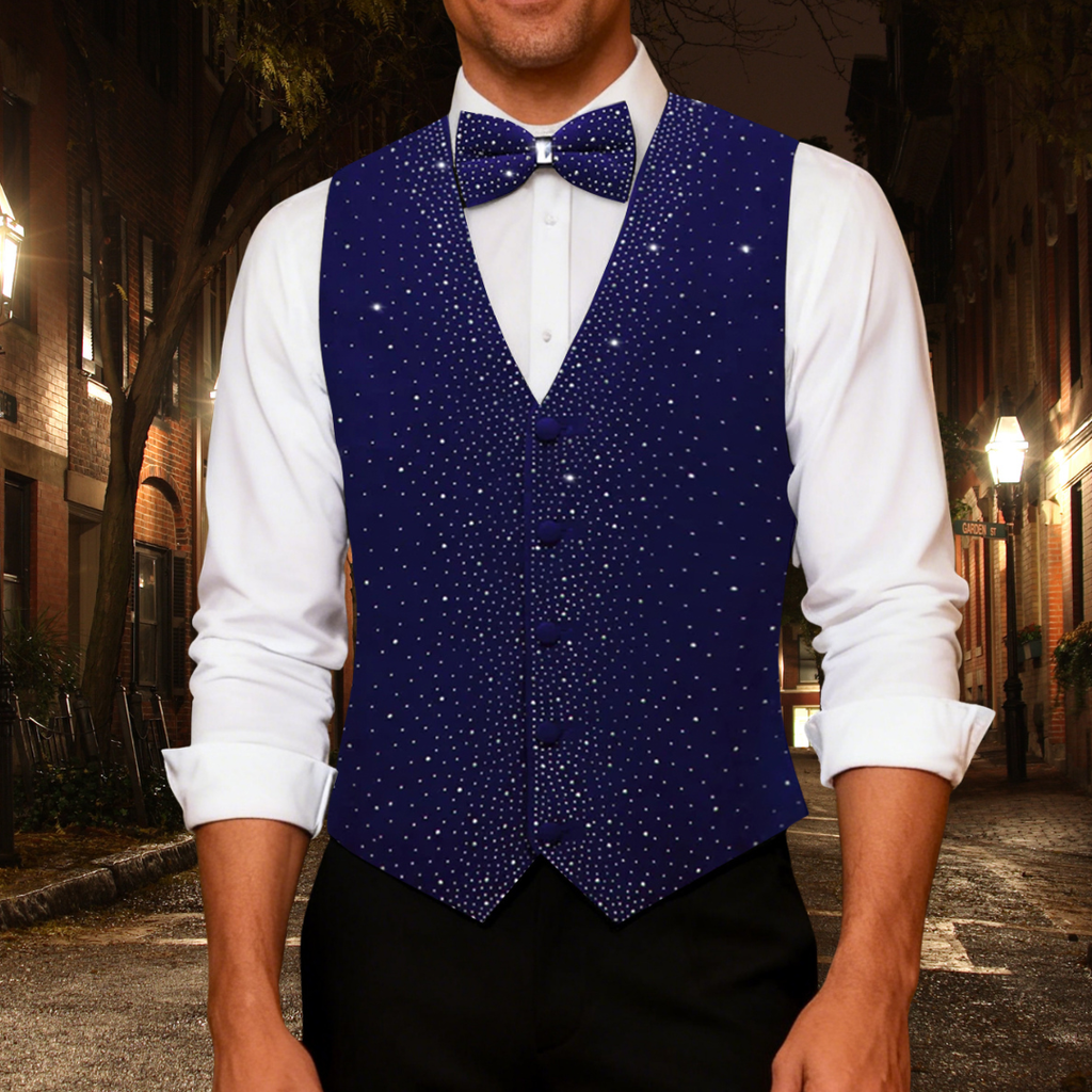 GentCrest Blue Solid Vest Set - Image 2