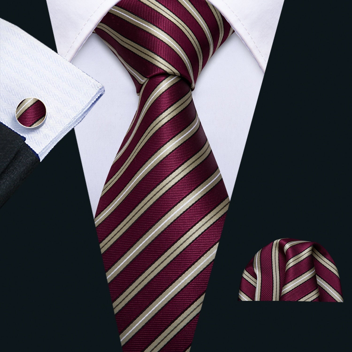 Vineyards Silk Tie Set - GentCrest
