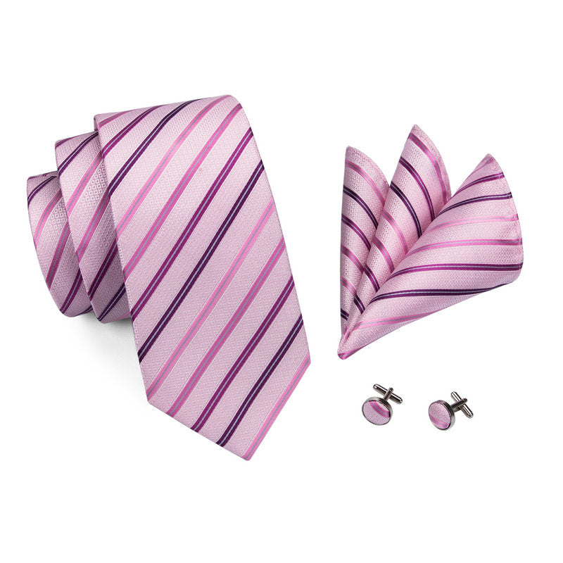 Pink Daiquiri Silk Tie Set - GentCrest - View 2