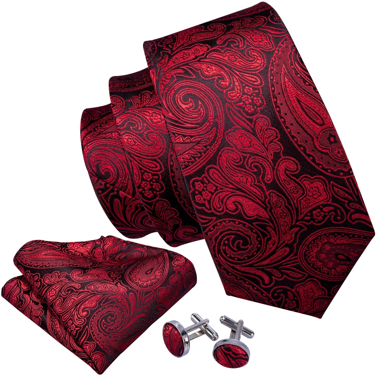 Dracula Silk Tie Set - GentCrest - View 2