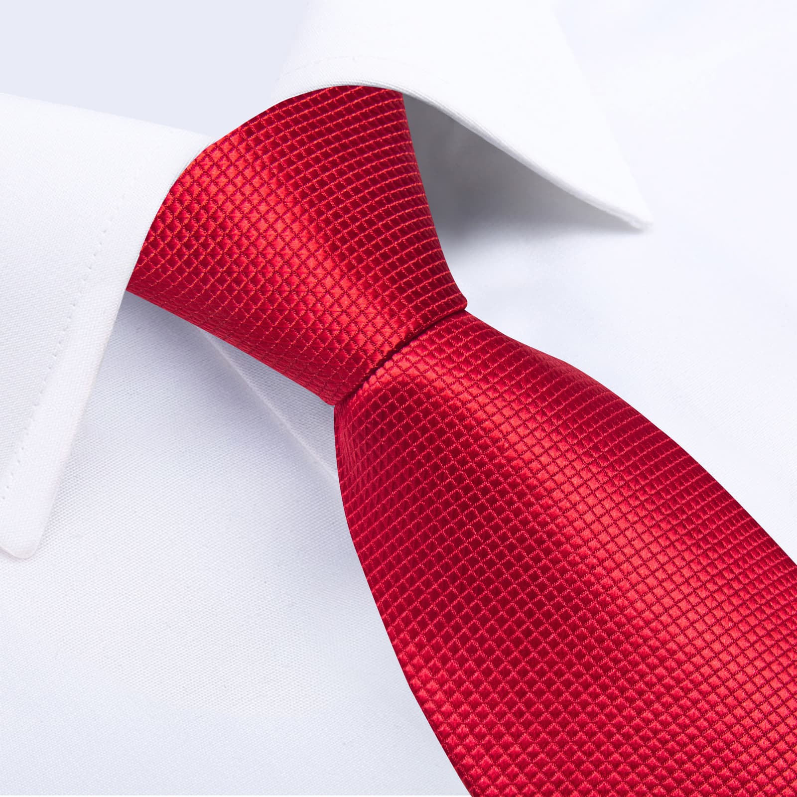 GentCrest Red Textured Tie Hanky Cufflinks Set - Image 3
