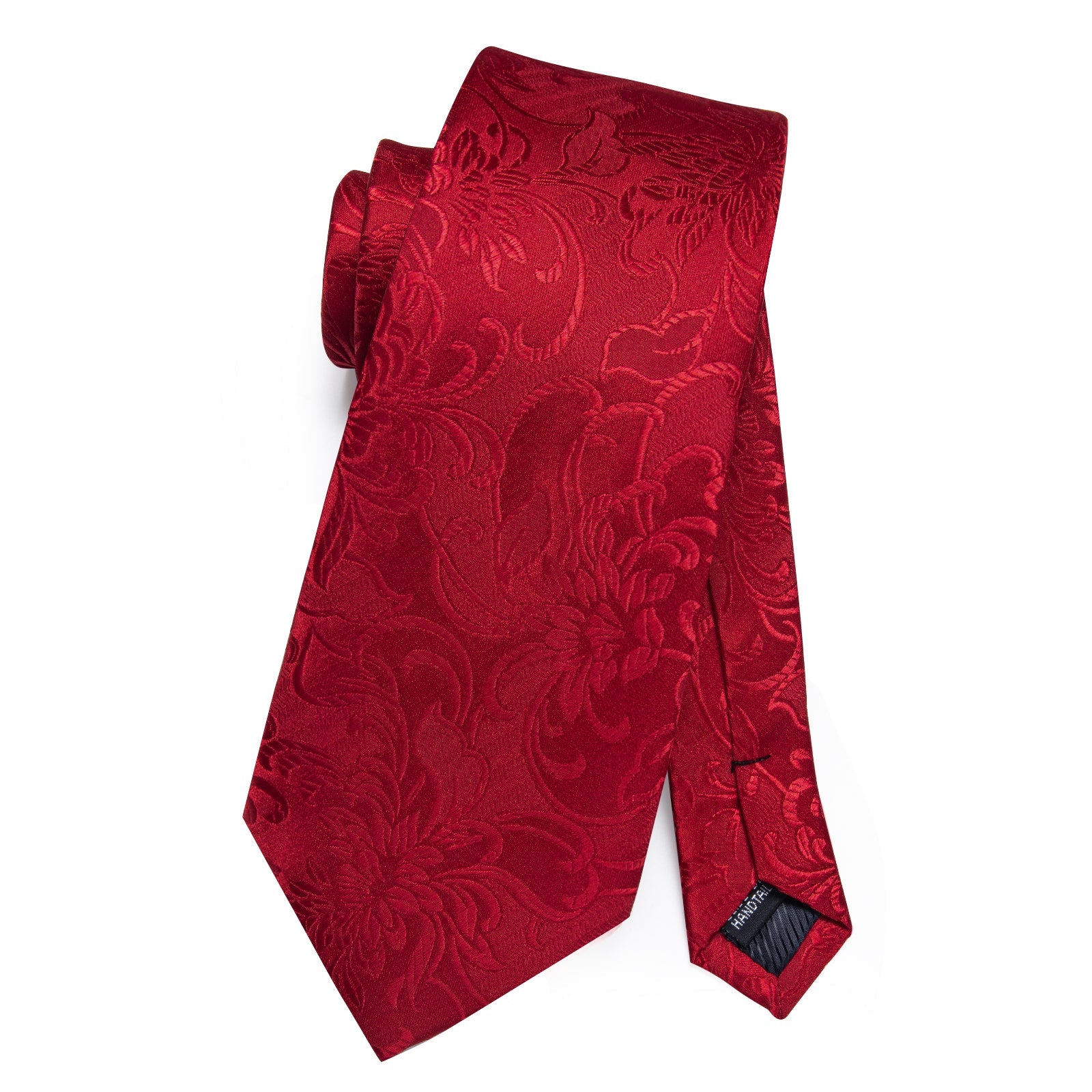 GentCrest Red Floral Tie Hanky Cufflinks Set - Image 5