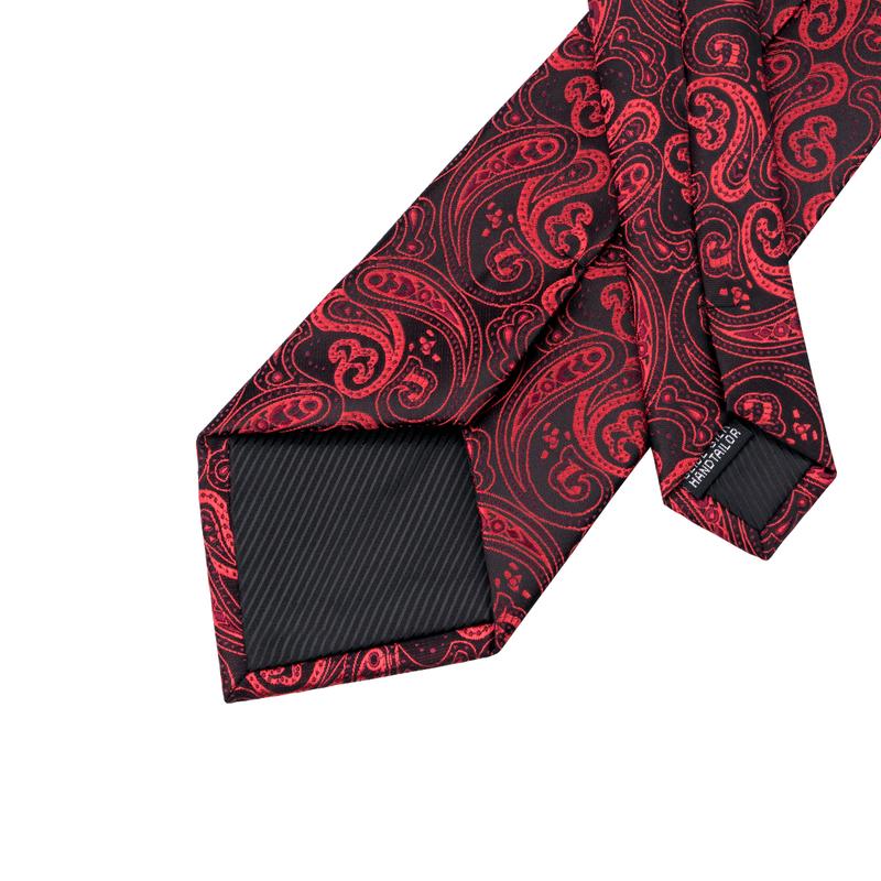 GentCrest Black Paisley Tie Hanky Cufflinks Set - Image 6