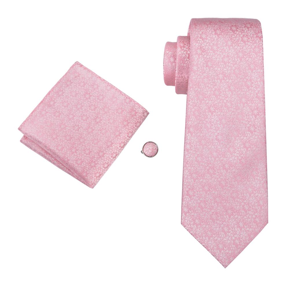 GentCrest Pink Floral Tie Hanky Cufflinks Set - Image 4