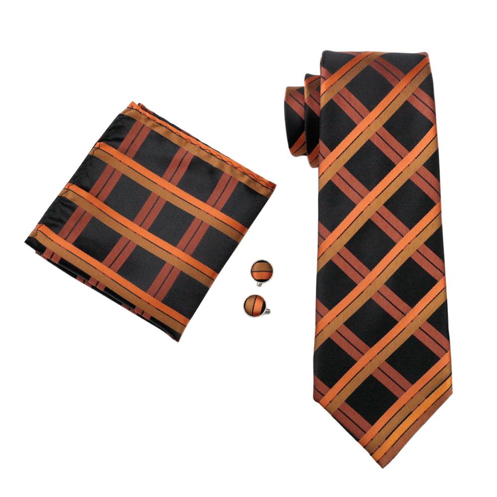 GentCrest Black Plaid Tie Hanky Cufflinks Set - Image 3