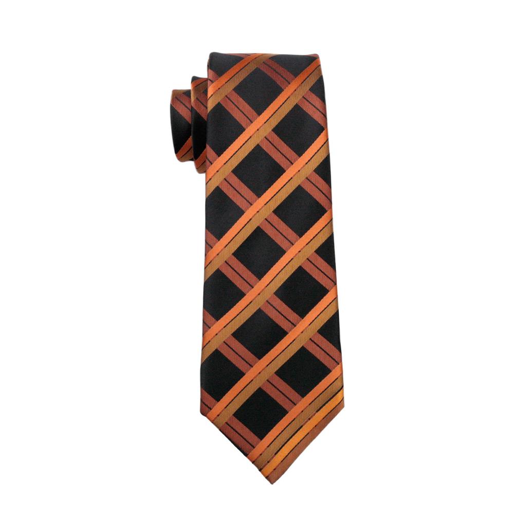 GentCrest Black Plaid Tie Hanky Cufflinks Set - Image 4