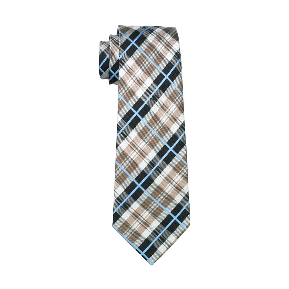 GentCrest Black Plaid Tie Hanky Cufflinks Set - Image 6