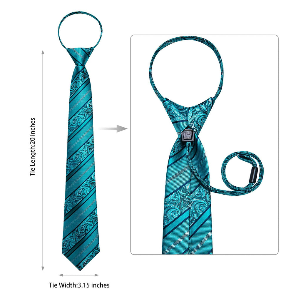 GentCrest Blue Paisley Tie Hanky Cufflinks Set - Image 5