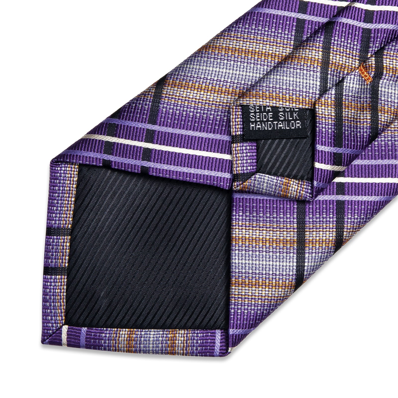 GentCrest Purple Striped Tie Hanky Cufflinks Set - Image 5