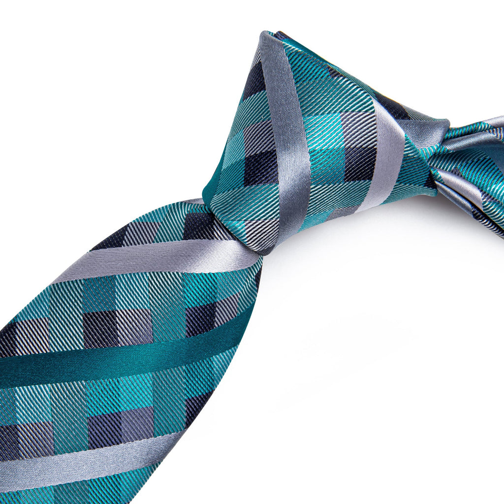 GentCrest Classic Plaid Tie Hanky Cufflinks Set - Image 2