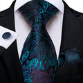 Peacock Dance Silk Tie Set - GentCrest