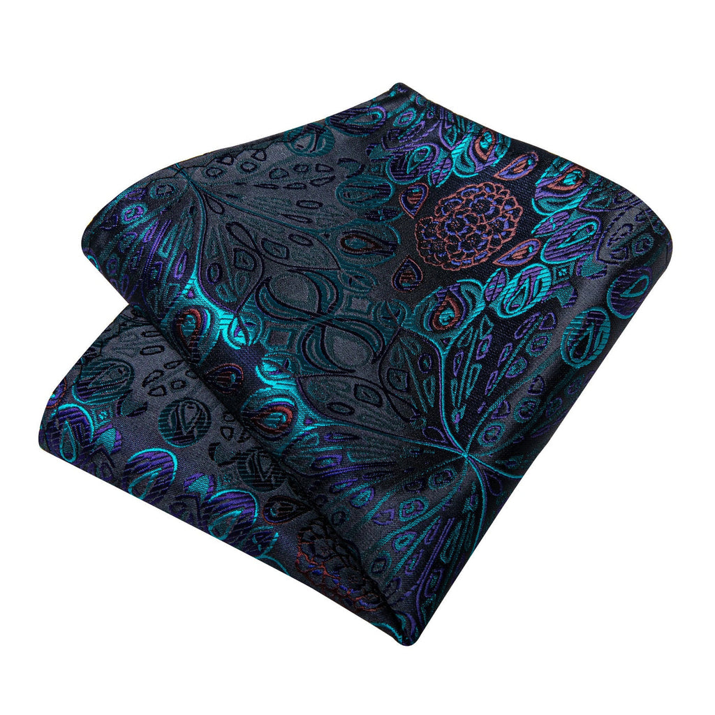 Peacock Dance Silk Tie Set - GentCrest - View 4