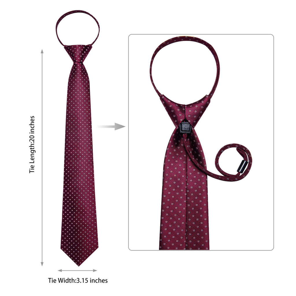 GentCrest Red Plaid Tie Hanky Cufflinks Set - Image 5