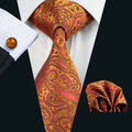GentCrest Gold Paisley Tie Hanky Cufflinks Set - Image 1