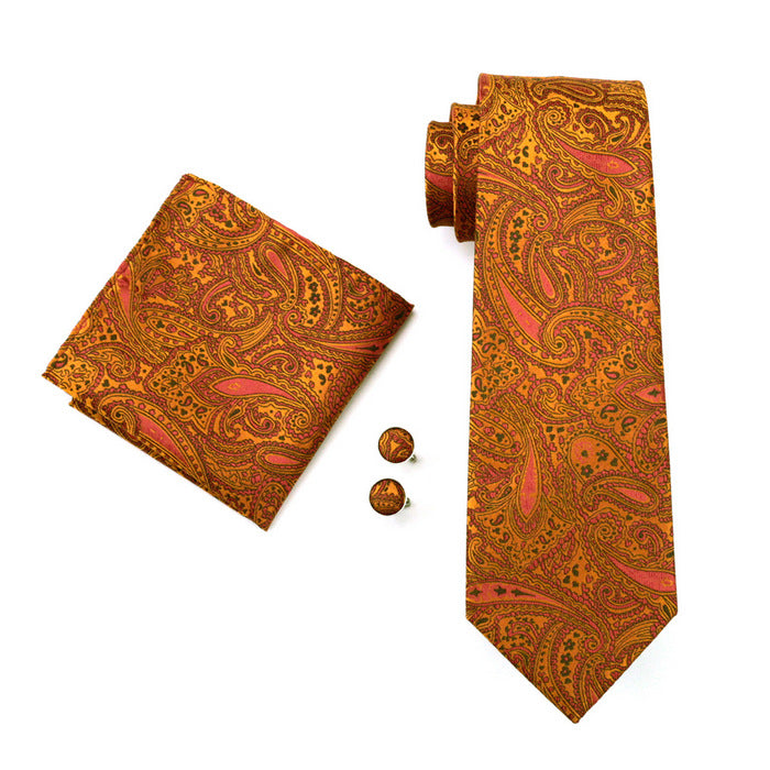 GentCrest Gold Paisley Tie Hanky Cufflinks Set - Image 3