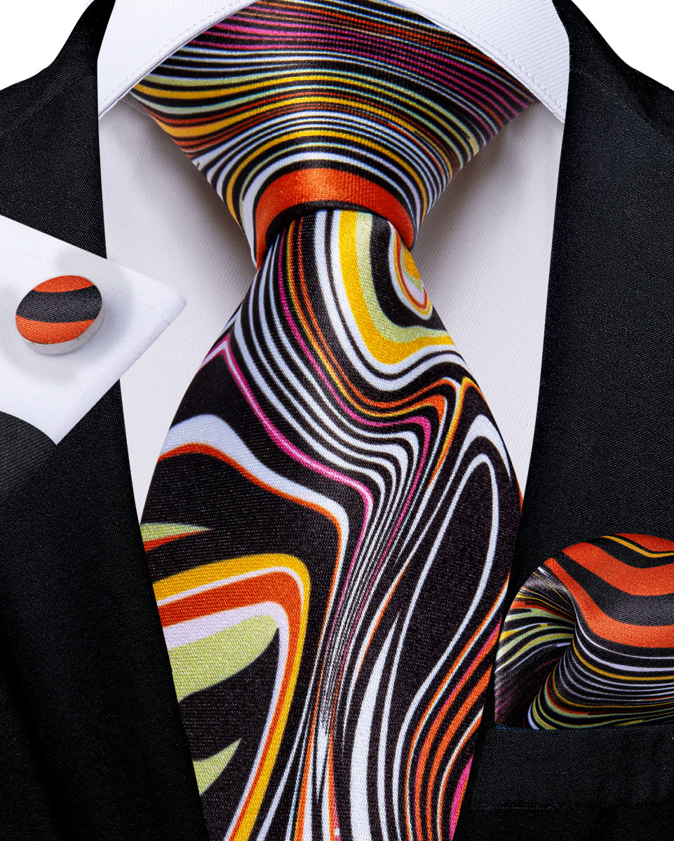 GentCrest Black Novelty Tie Hanky Cufflinks Set - Image 3