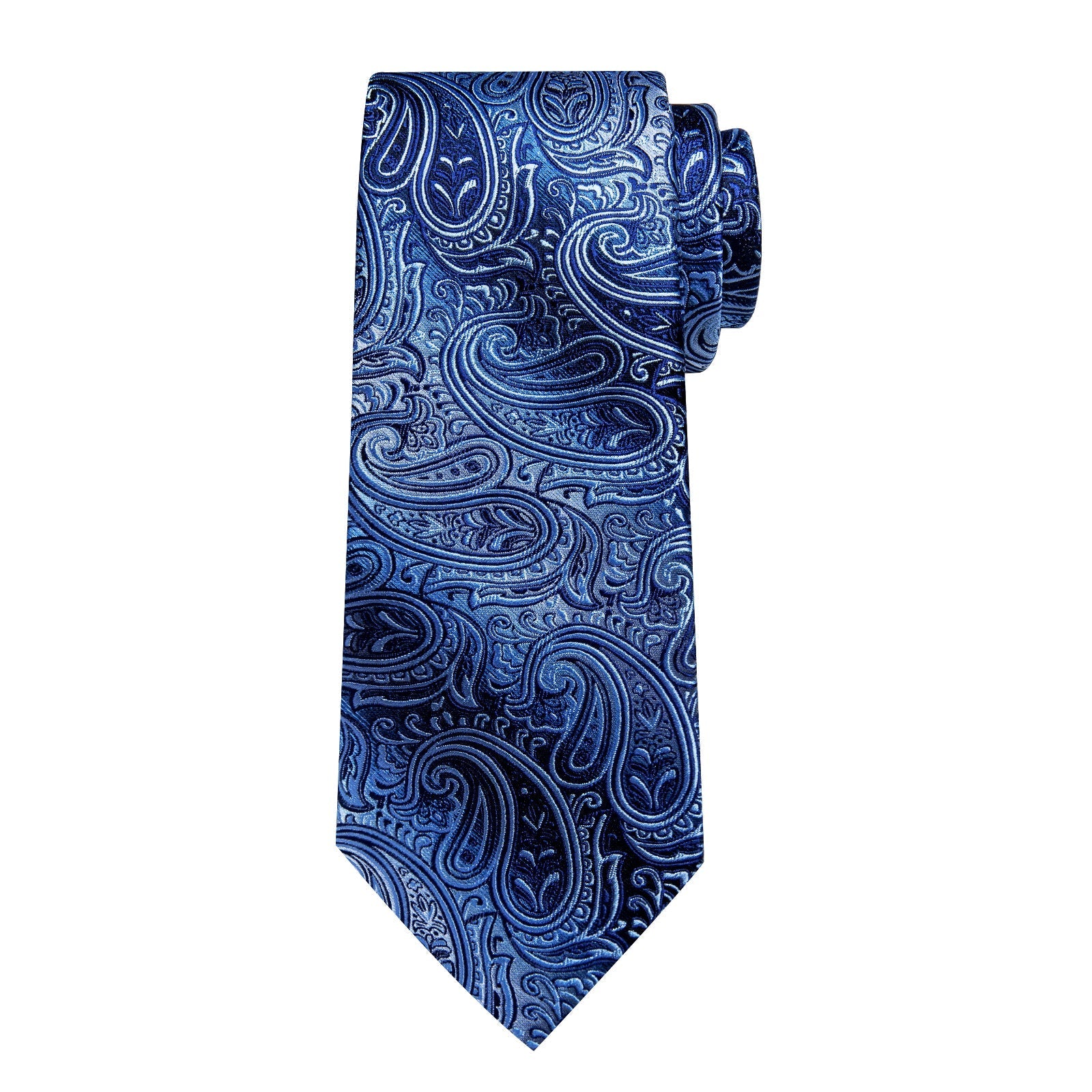 GentCrest Blue Paisley Tie Hanky Cufflinks Set - Image 6