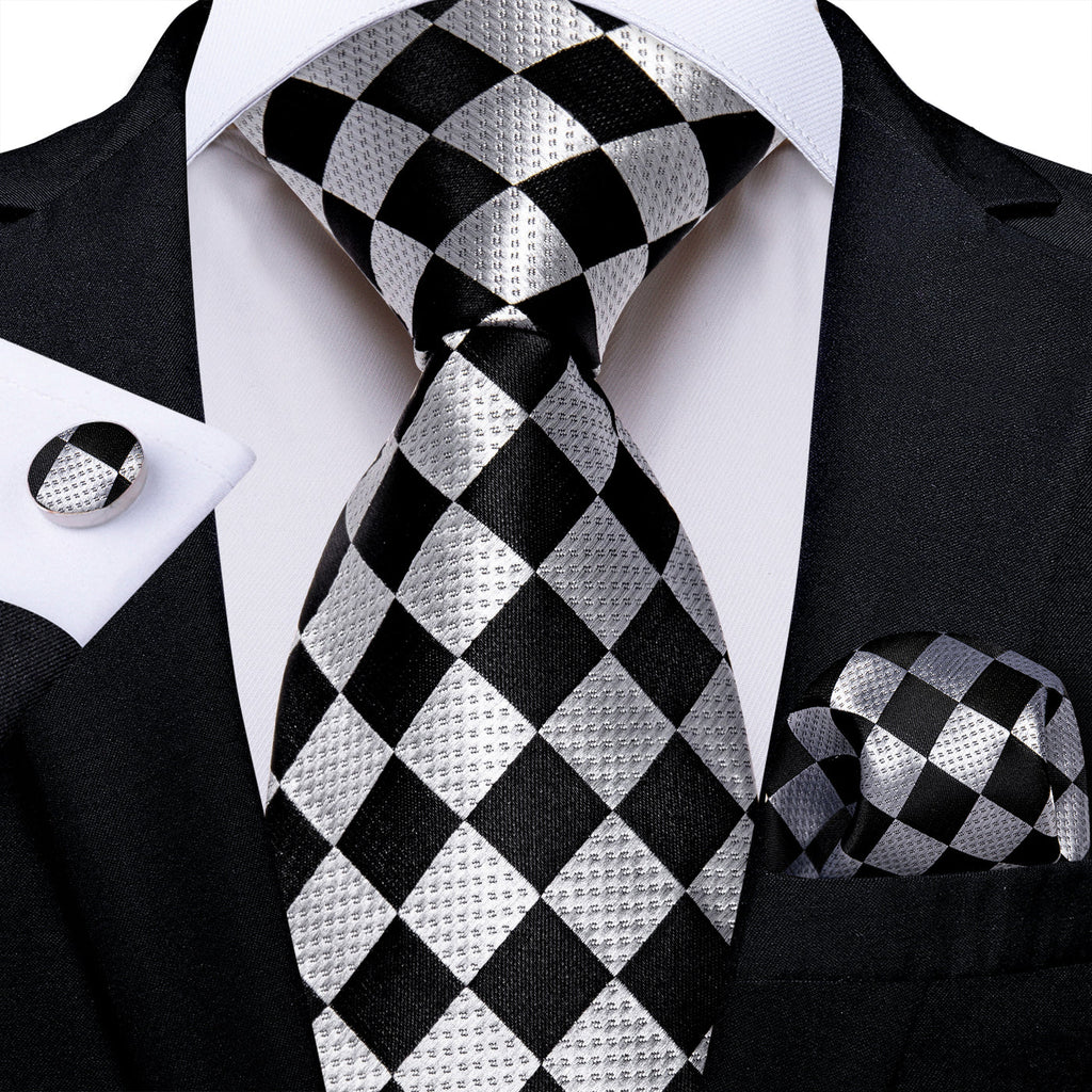 GentCrest Black Checkered Tie Sets - Image 1