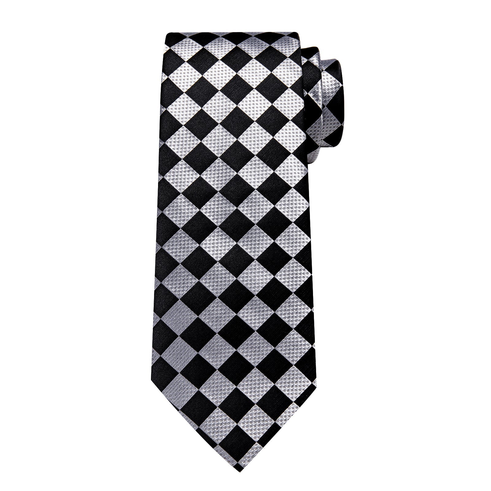 GentCrest Black Plaid Tie Hanky Cufflinks Set - Image 9