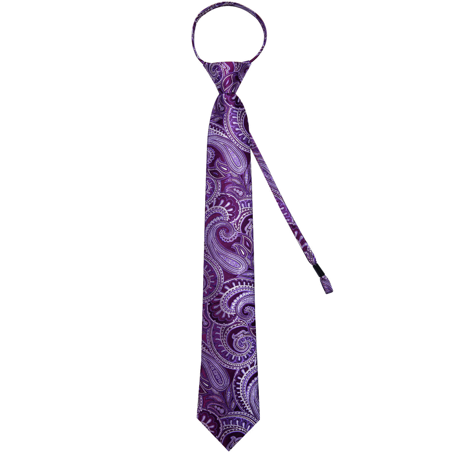 GentCrest Purple Paisley Tie Hanky Cufflinks Set - Image 4