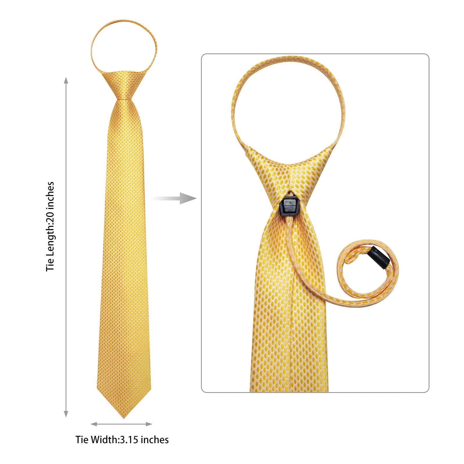 GentCrest Gold Geometric Tie Hanky Cufflinks Set - Image 5