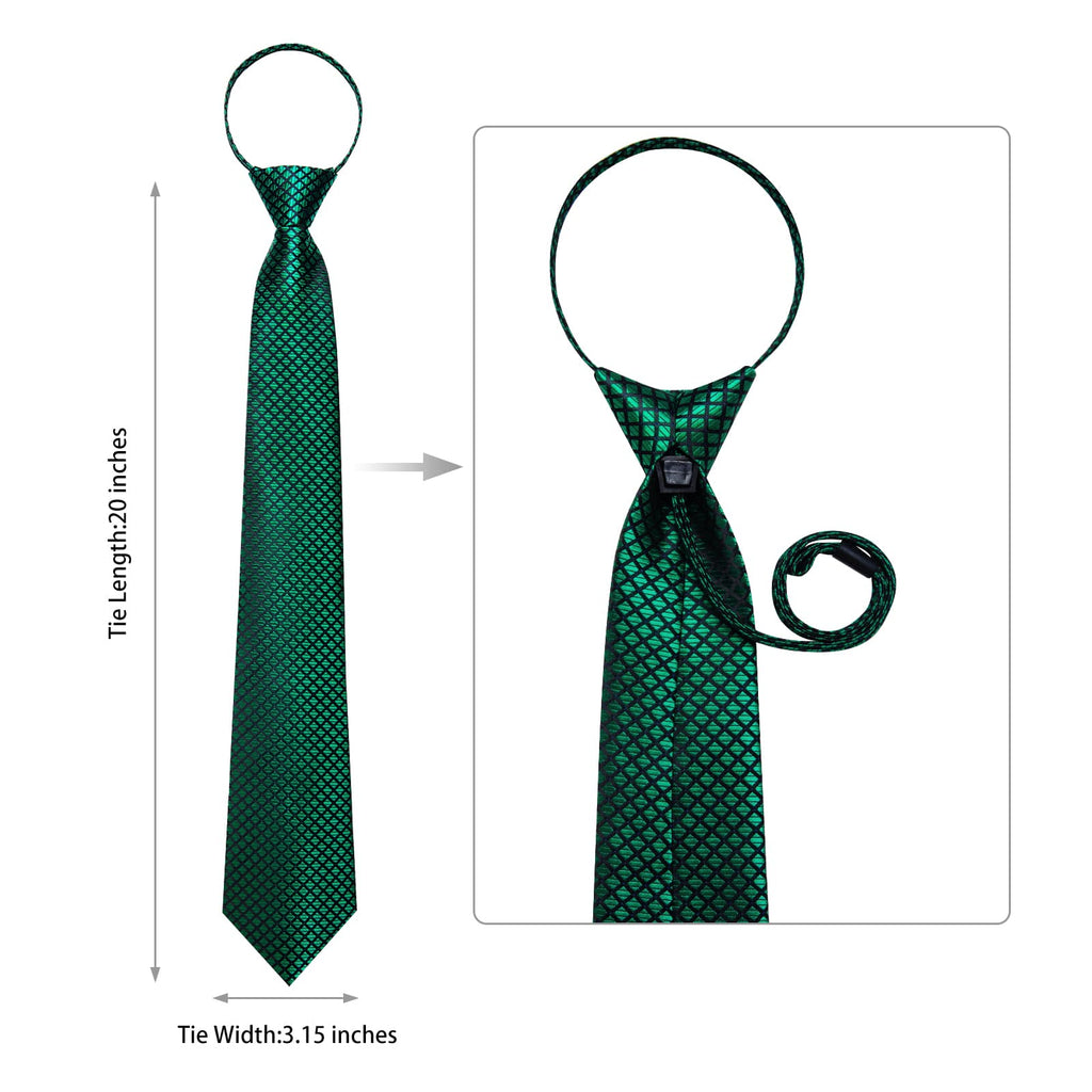 GentCrest Green Plaid Tie Hanky Cufflinks Set - Image 5