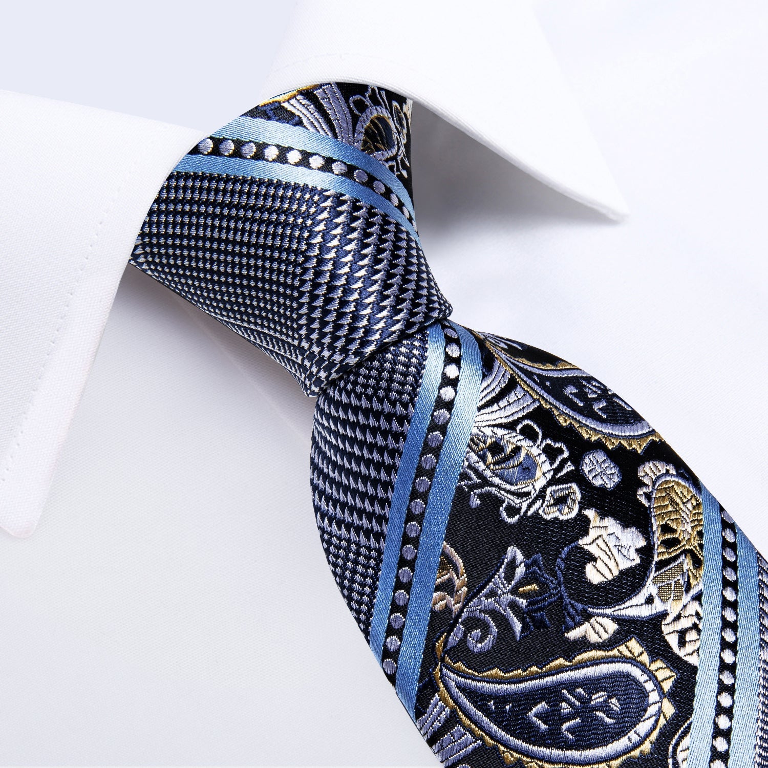 GentCrest Blue Novelty Tie Hanky Cufflinks Set - Image 4