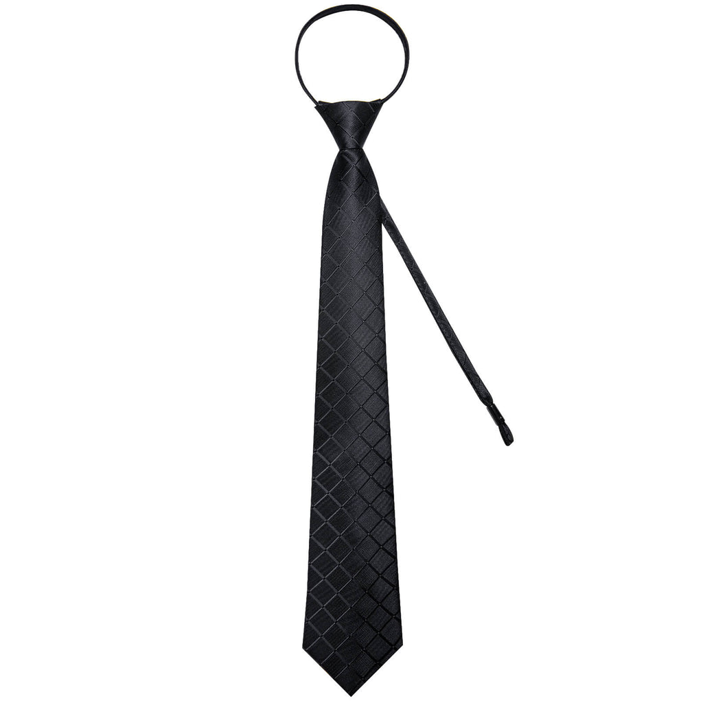 GentCrest Black Plaid Tie Hanky Cufflinks Set - Image 4