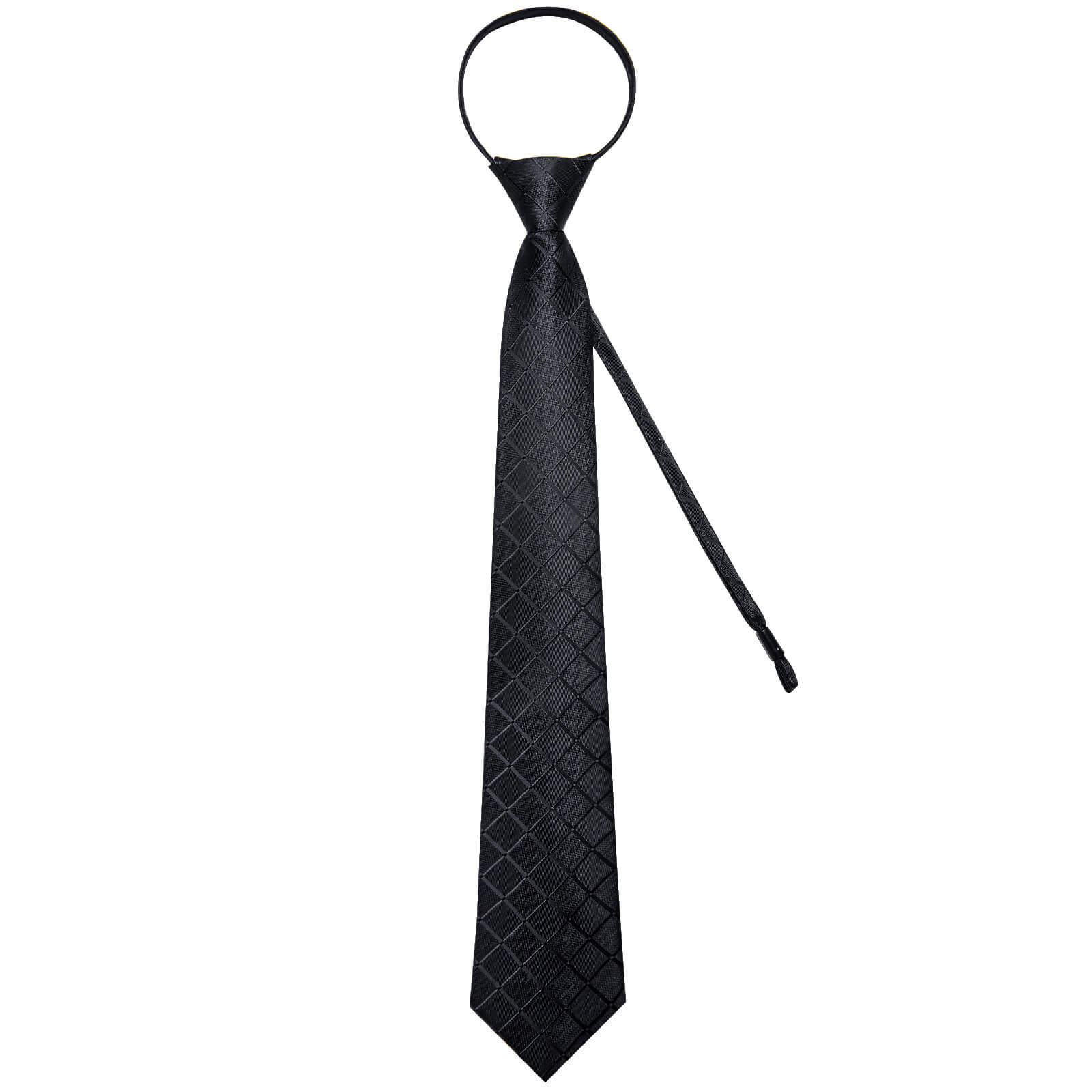 GentCrest Black Plaid Tie Hanky Cufflinks Set - Image 4