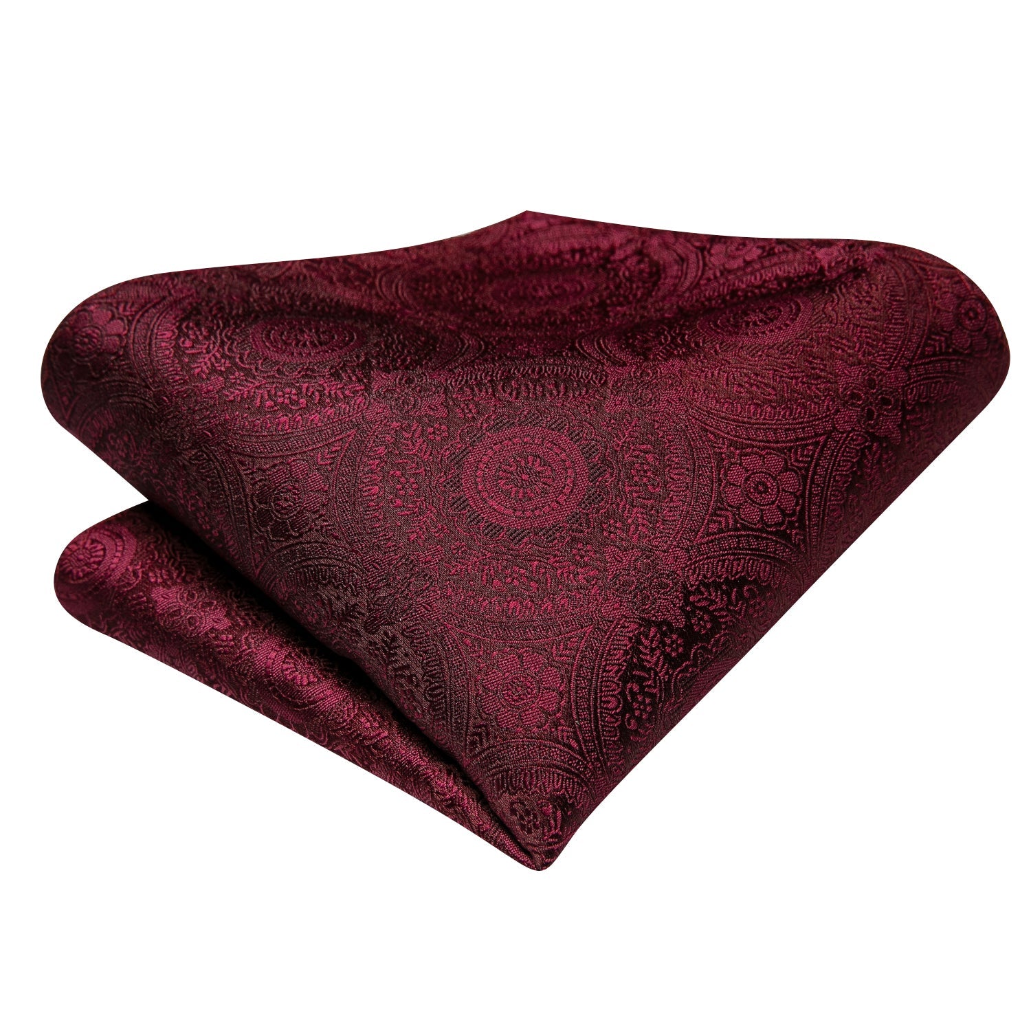 GentCrest Red Solid Tie Hanky Cufflinks Set - Image 3